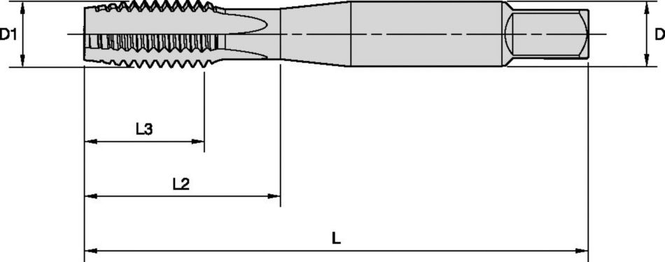 Solid Carbide Straight-Flute Taps • Through Holes