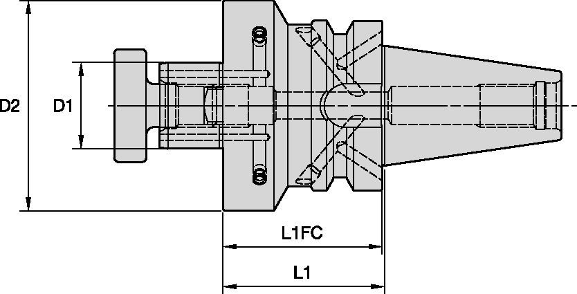 Shell Mill Adapters with Through Coolant