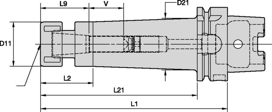 TG-HSK Form A • TG Single-Angle Collet Chuck