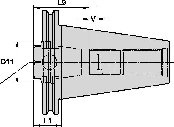 CAT Shank Tools ER Single-Angle Collet Chucks Short