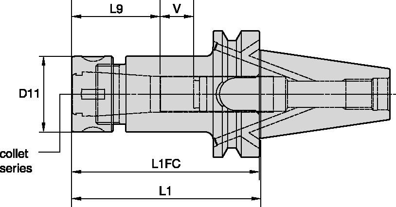 BTK Shank Tools TG Single-Angle Collet Chucks