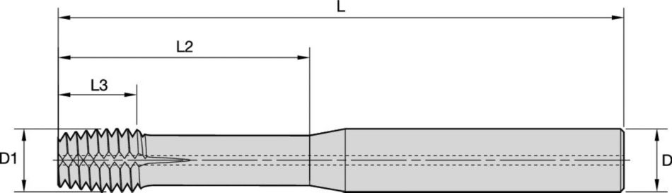 Wygniataki monolityczne Beyond™ z węglika spiekanego • Otwory nieprzelotowe