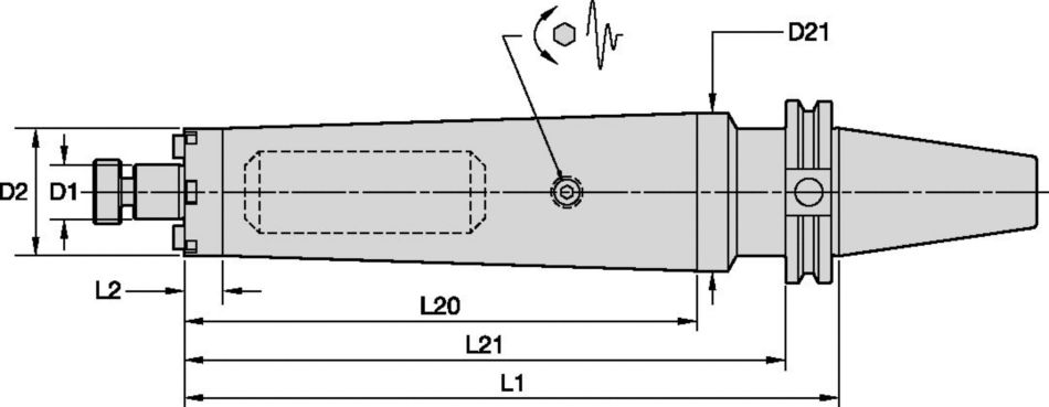 SMC TD-CV Form B/AD • Shell Mill Adapter