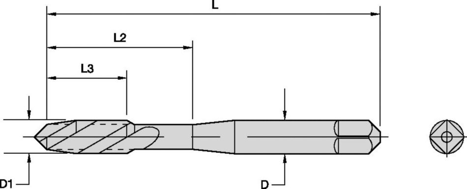 Spiral-Flute Taps • Blind Holes in General Machining Applications