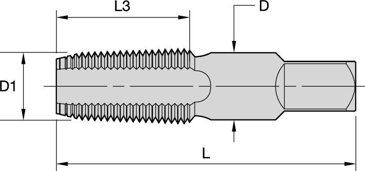 KHSST Taper Pipe Interrupted Threads • Standard Pipe Chamfer 2 1/2 to 3 1/2 Pitches