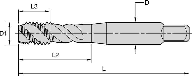 Spiral-Flute Taps • Blind Holes in General Machining Applications