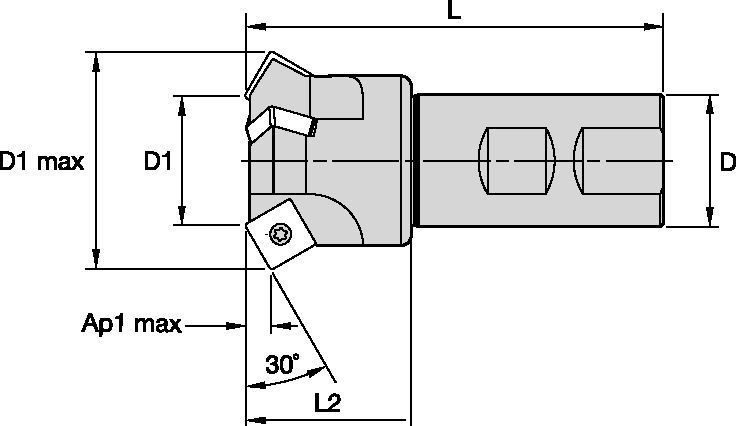 Chamfer Mill - End Mills 30° - Metric 1024604 - Kennametal