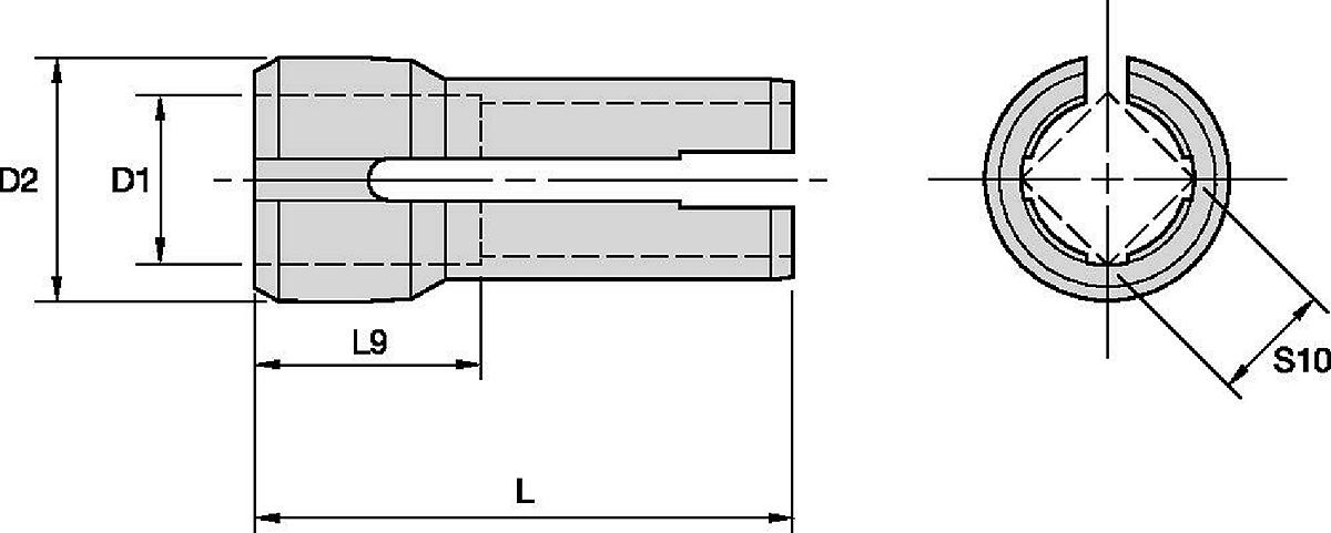 DA Series Double-Angle Solid Tap Collets
