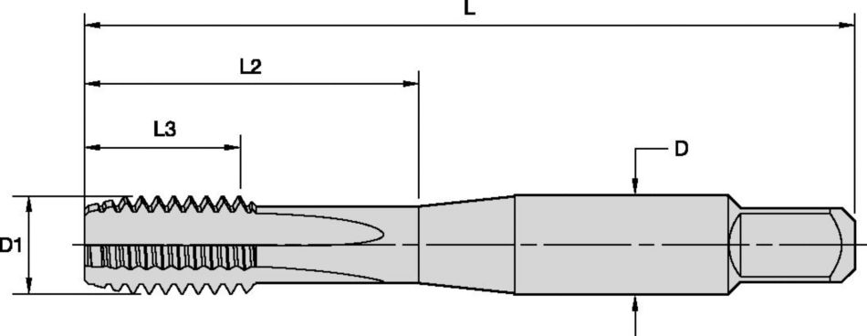 HSS-E-PM rowek prosty