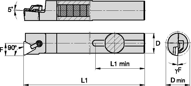 Kendex™ B20CTFPR3 Boring Bar 1095833 - Kennametal