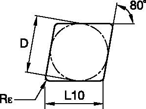 Kendex™ CNGX ISO/ANSI Turning Insert 1851268 - Kennametal