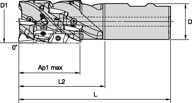 Mill 1-14™ • Helical End Mill • Weldon Shank • Inch