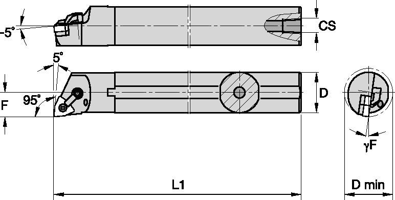 Kenloc™ A24UMWLNL4 Boring Bar 1095799 - Kennametal