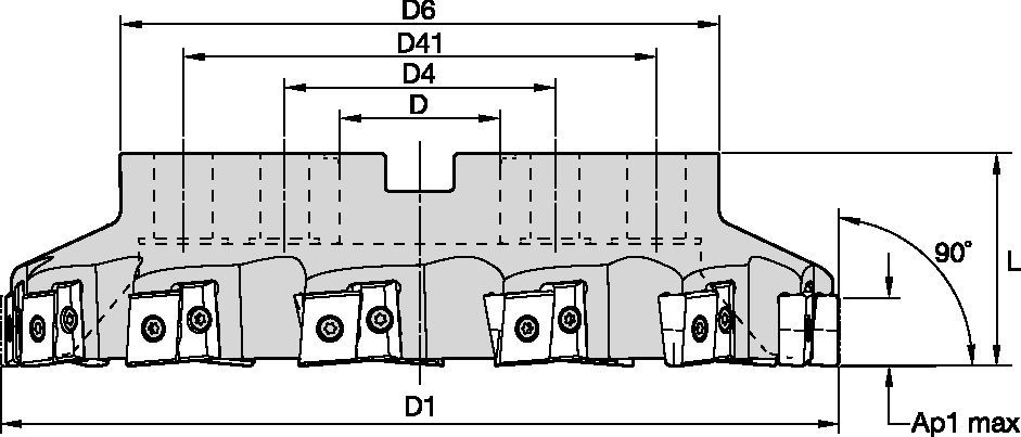 MEGA 90° • Heavy-Duty Face Milling Shell Mills