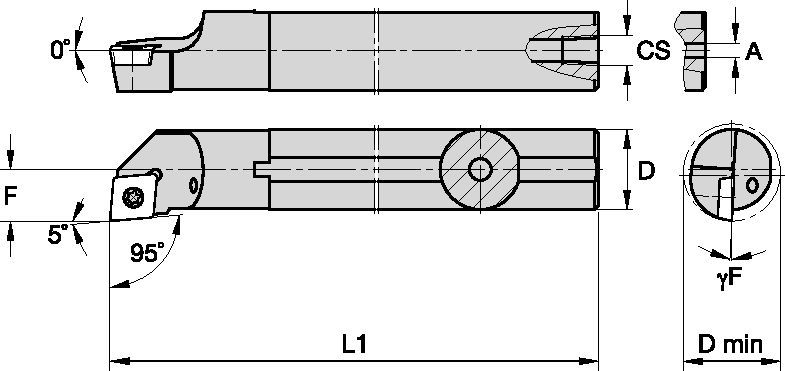 Steel Shank with Through Coolant