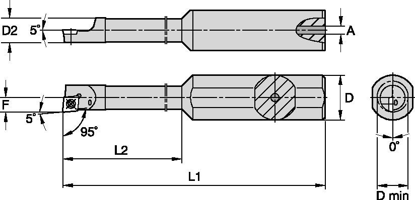 Screw-On A0306GSCLDR12 Boring Bar 1094663 - Kennametal