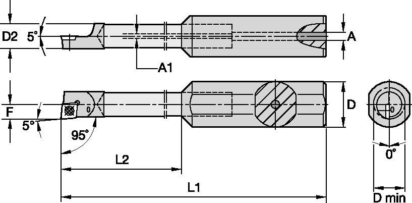 Screw-On E2910XSCLDR12088 Boring Bar 1938000 - Kennametal