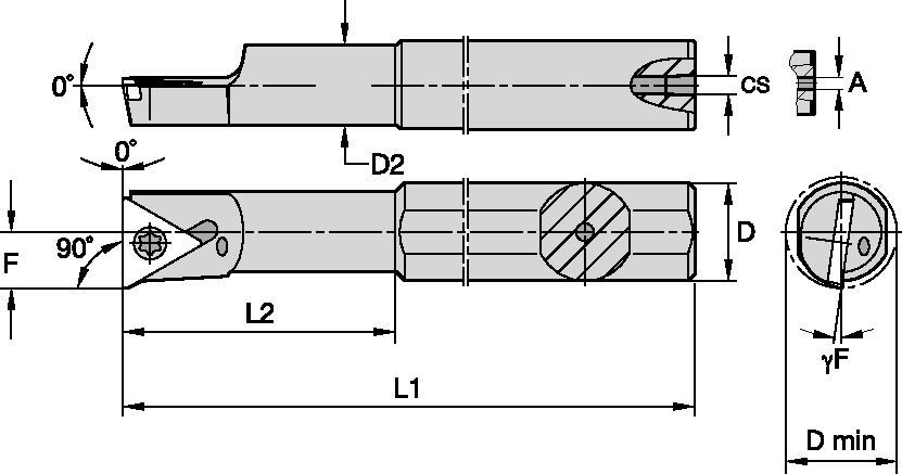 Screw-On A0506STFPR18 Boring Bar 1094651 - Kennametal