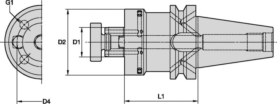 Shell Mill Adapters with Through Coolant