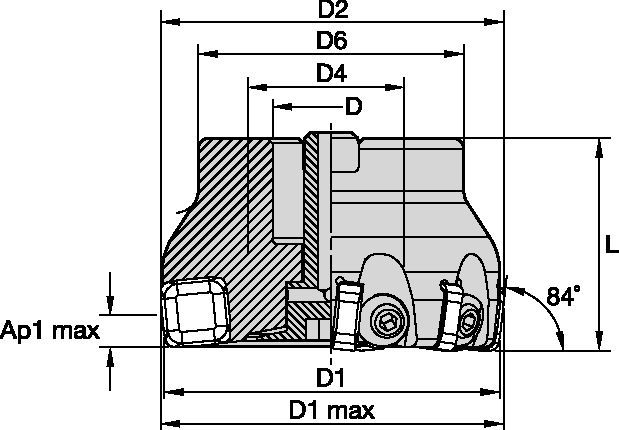 KSSR™ 6° • Left Handed Shell Mill • Fine Pitch • Inch