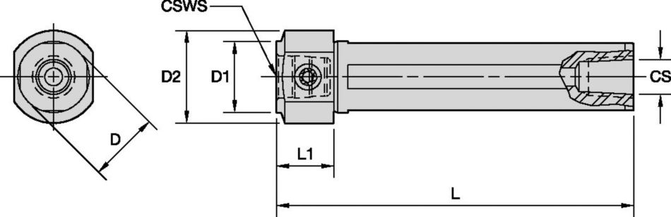 NCM-SS • Straight Shank Through Coolant • KM Micro™ Clamping Units