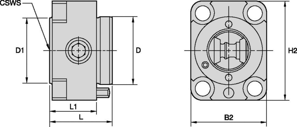NCMSF • Flange Mount • KM Micro™ Clamping Units
