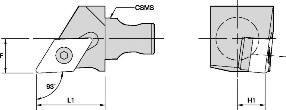 MDJN 93° • Unités de coupe KM Micro™ pour applications exter