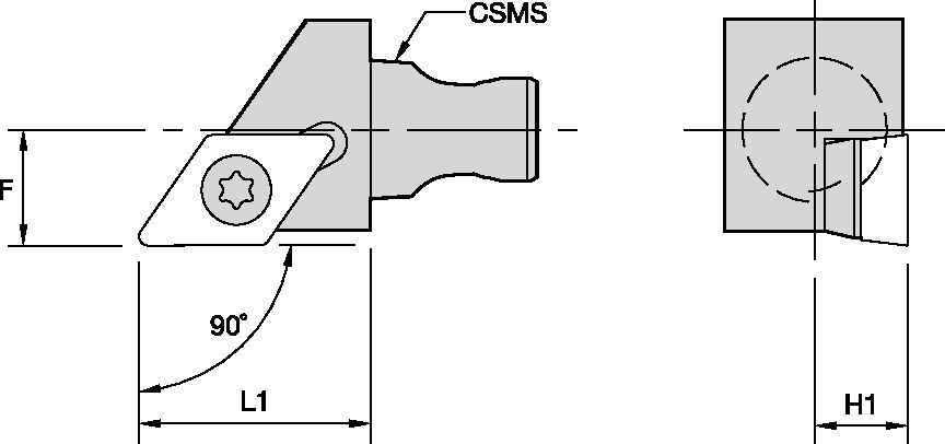 SDG 90° - Micro CU Tool Holders & Adapters - 1925809 - Kennametal