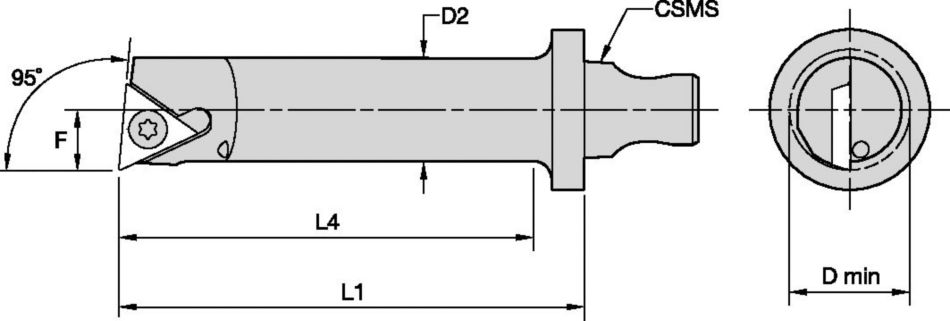 STLP-T 95° • KM Micro™ Cutting Units ID Application