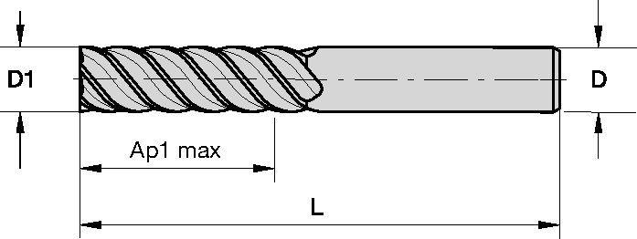 HPFF • 6 Flute • 45° Helix