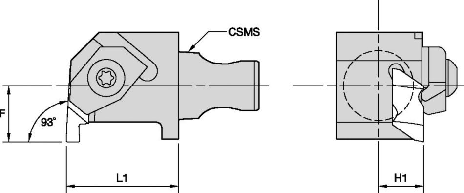 NE 90° - Micro CU Tooling Systems - 1898053 - WIDIA