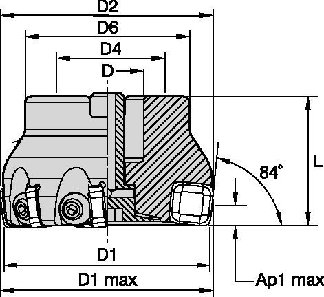 KSSR™ 84° - Shell Mill - Fine Pitch - Metric 2466093 - Kennametal