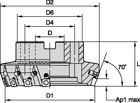 Fix-Perfect™ 70° • Shell Mill • Fine Pitch • Metric