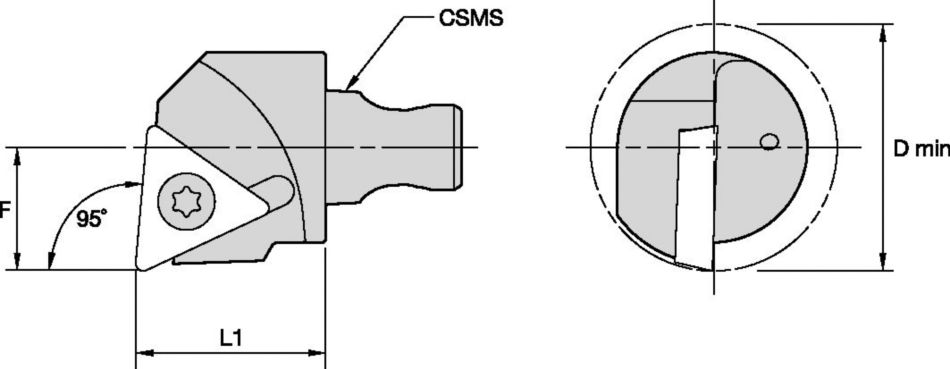 STLP 95° • KM Micro™ Cutting Units ID Application