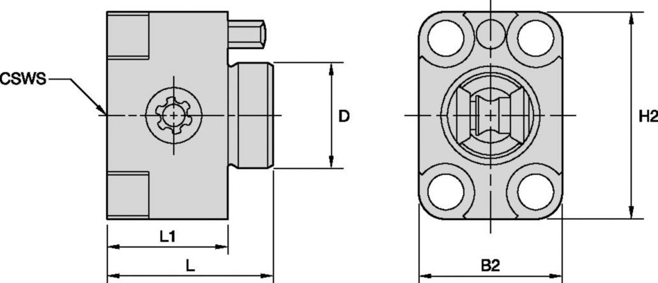 KM-NCM-SF MICRO 4 Bolt Tooling Systems - 1925741 - WIDIA