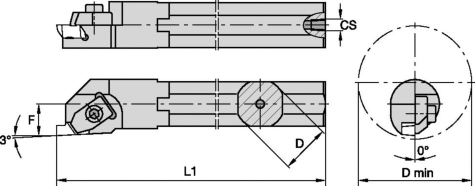 Top Notch™ A24UNSL3 Boring Bar 1094916 - Kennametal