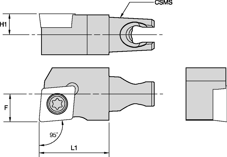 SCL 95° - Micro CU Tool Holders & Adapters - 1831206 - Kennametal