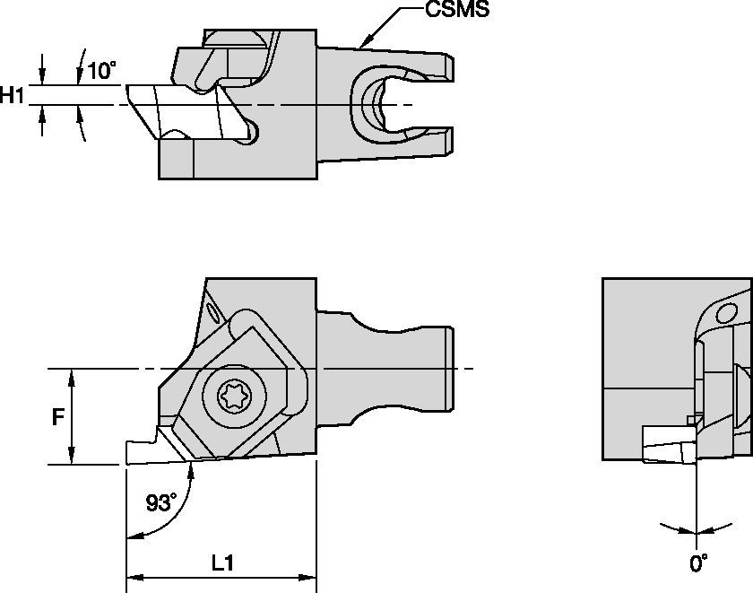 NS 90° HPC - Micro CU Tooling Systems - 3180674 - WIDIA