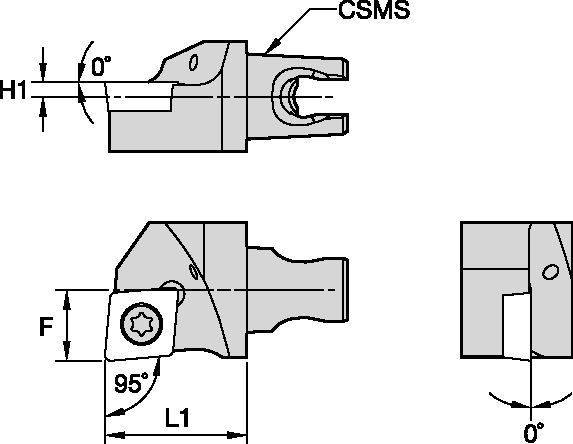 SCL 95° HPC - Micro CU Tool Holders & Adapters - 3180670 - Kennametal