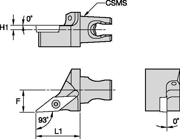 SVJ 93° HPC - Micro CU Tool Holders & Adapters - 3180673 - Kennametal