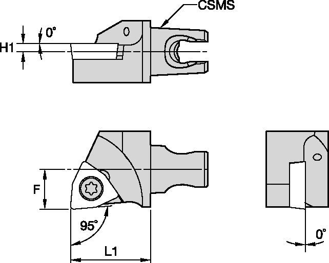 SWL 95° HPC - Micro CU Tool Holders & Adapters - 3180668 - Kennametal