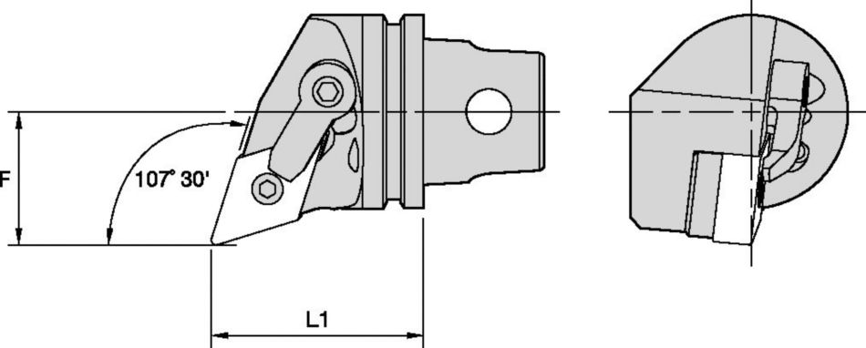 MDQ 107° 30' - Inch CU Tooling Systems - 1023233 - WIDIA