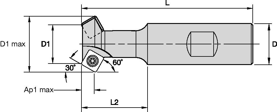 Chamfer Mills 30° Lead - Inch 1023675 - Kennametal