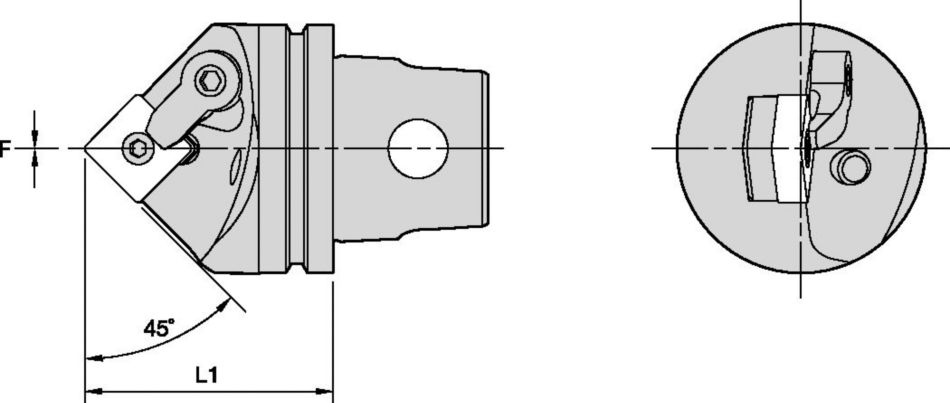 MSD 45° - Metric CU Tooling Systems - 1144875 - WIDIA