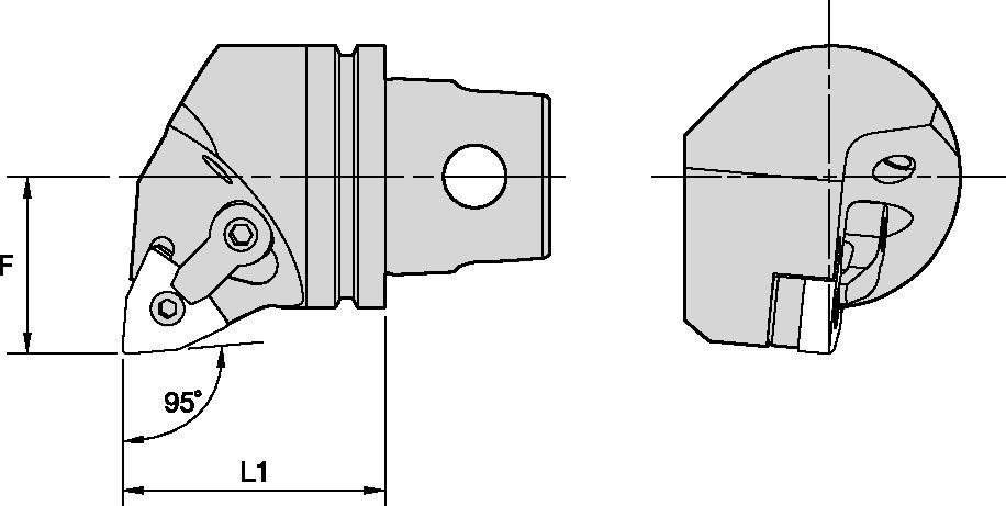 MWLN 95° - KM32TS Cutting Units (M-Clamping)