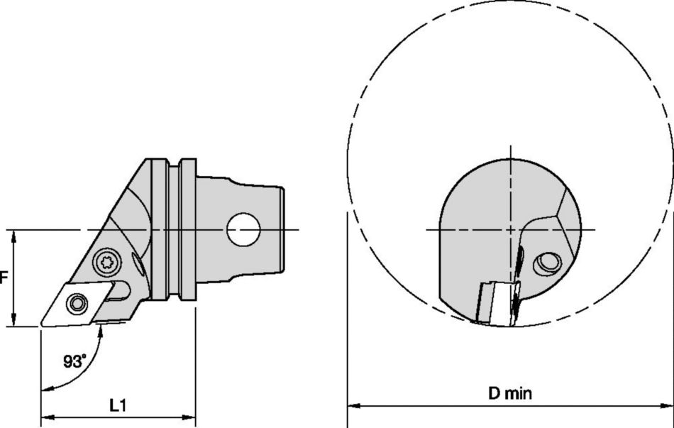 PDJ 93° - Metric CU Tooling Systems - 1232378 - WIDIA