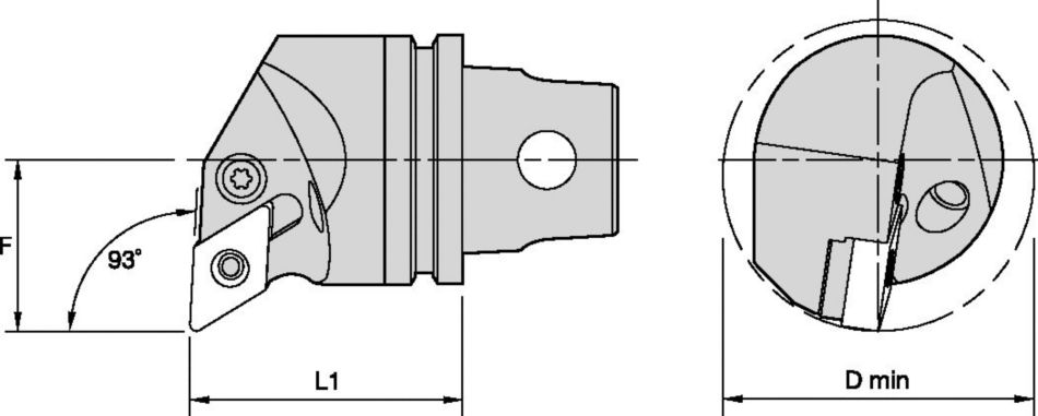 PDUN 93° - KM32TS Cutting Units (P-Clamping)