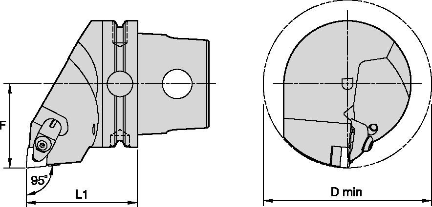 DCLN 95° • KM80ATC™ Cutting Units • Kenclamp™