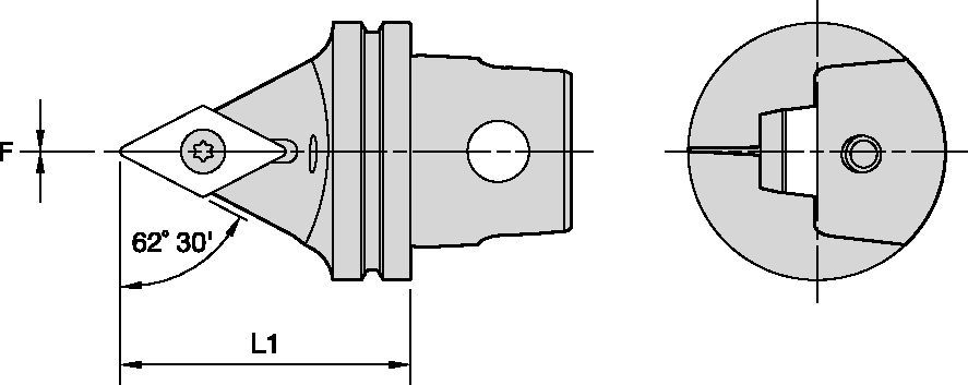 KM™ Quick Change KM32TSSDNCN11 Toolholder 1144424 - Kennametal