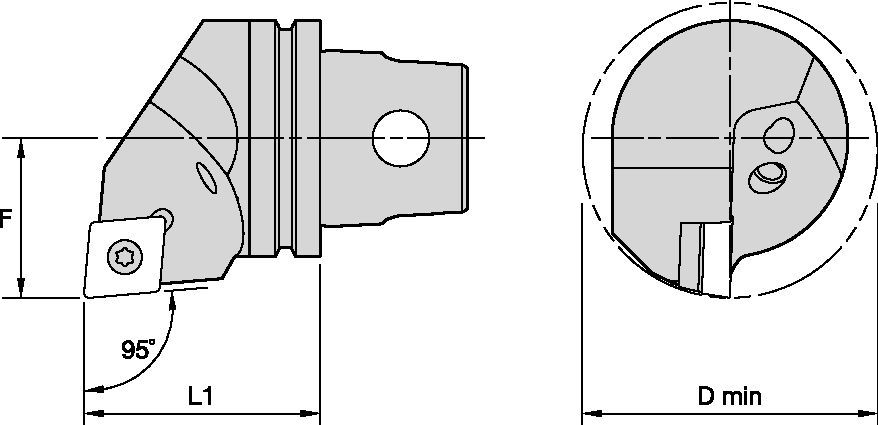 SCLC 95° - KM32TS Cutting Units (S-Clamping OD)